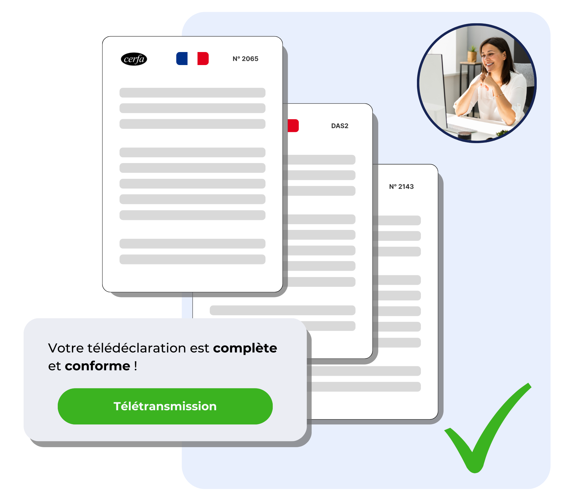 Liasse fiscale pour autres déclarations professionnelles sur la plateforme Teledec
