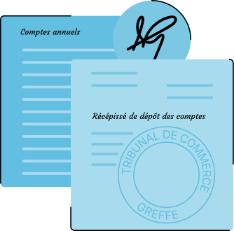 Illustration de l'attestation de dépôt des comptes au greffe.