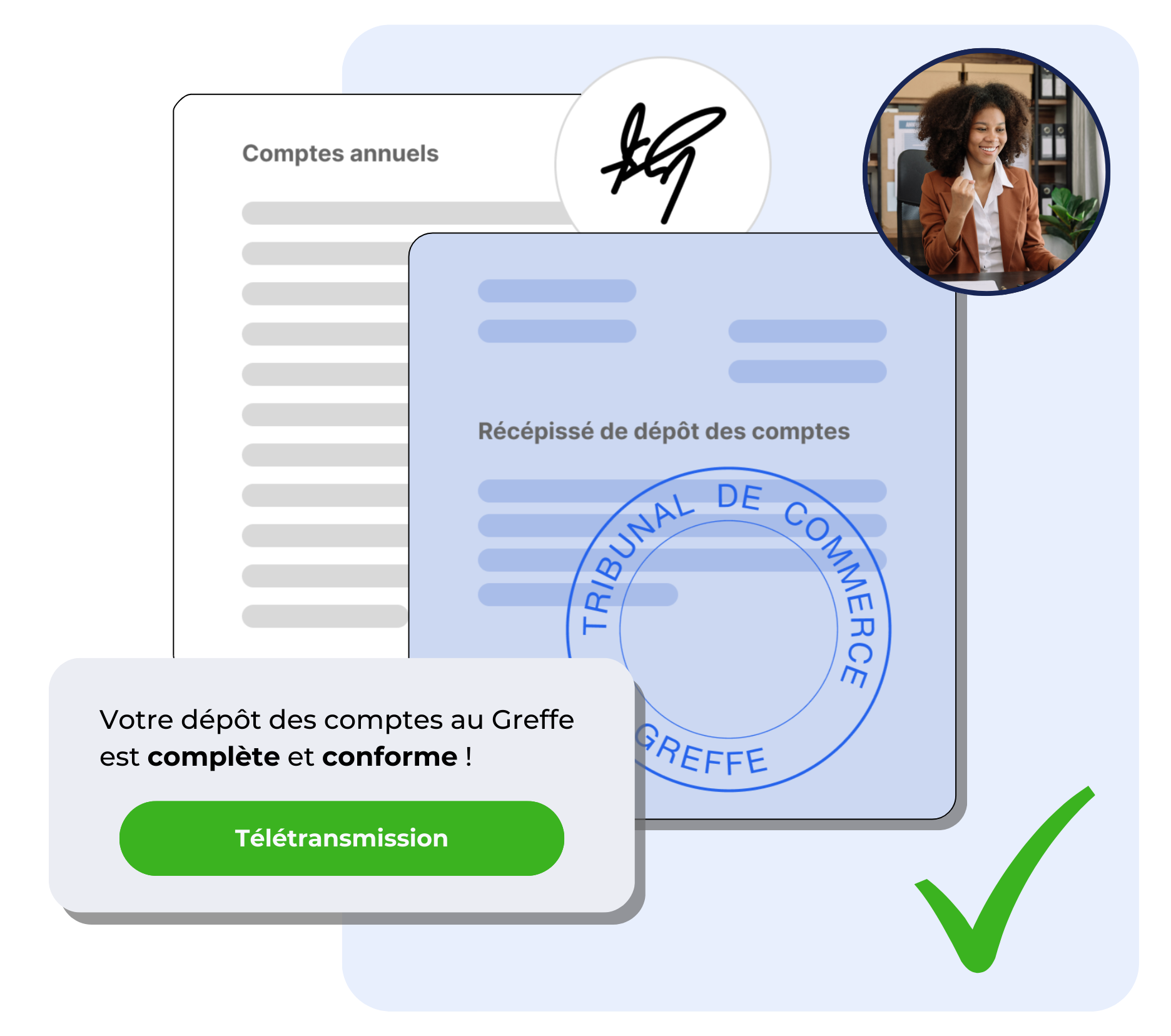 Déclaration en ligne du dépôt au greffe avec Teledec, service rapide et sécurisé pour les entreprises
