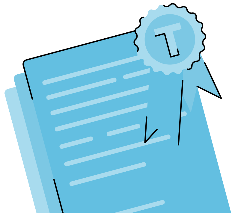 Une checklist sur papier avec un petit label de réussite floqué Teledec attestant de la conformité du document pour les SAS et SASU.